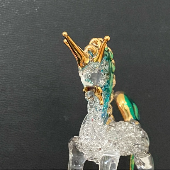 Vintage Delicate Spun Glass Unicorn Collectible Art Glass Figurine - Picture 7 of 16